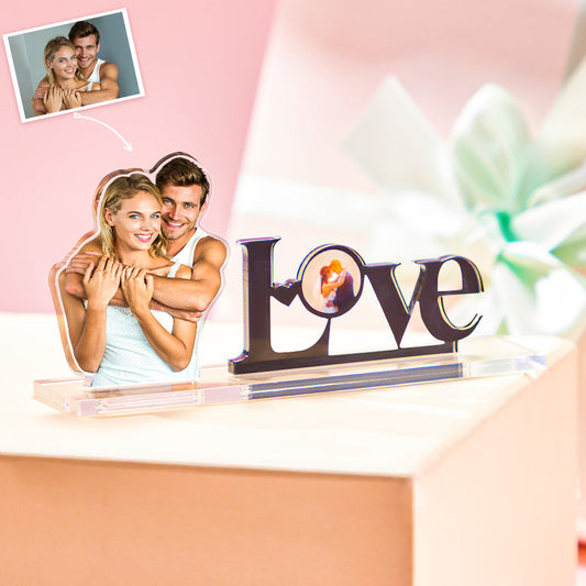 Custom Photo Plaque Love Acrylic Desktop Decoration Gift for Lover