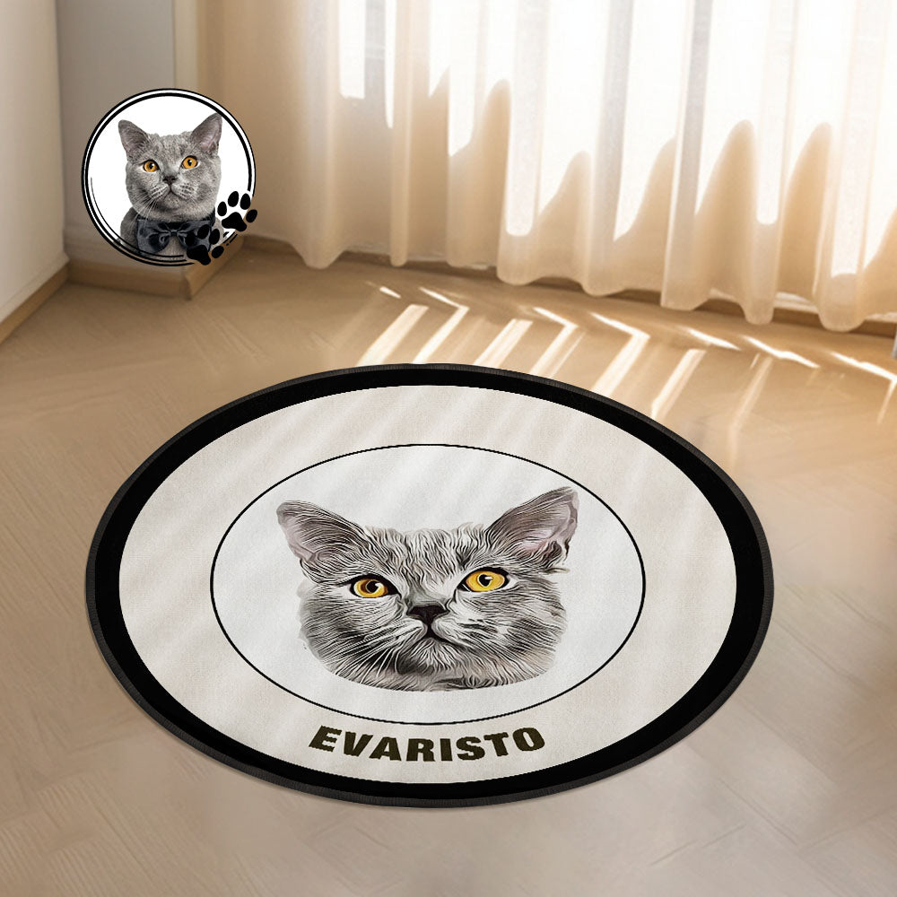 Custom Pet Photo Doormat Personalized Floor Mat Gift for Pet Lover - Khaki