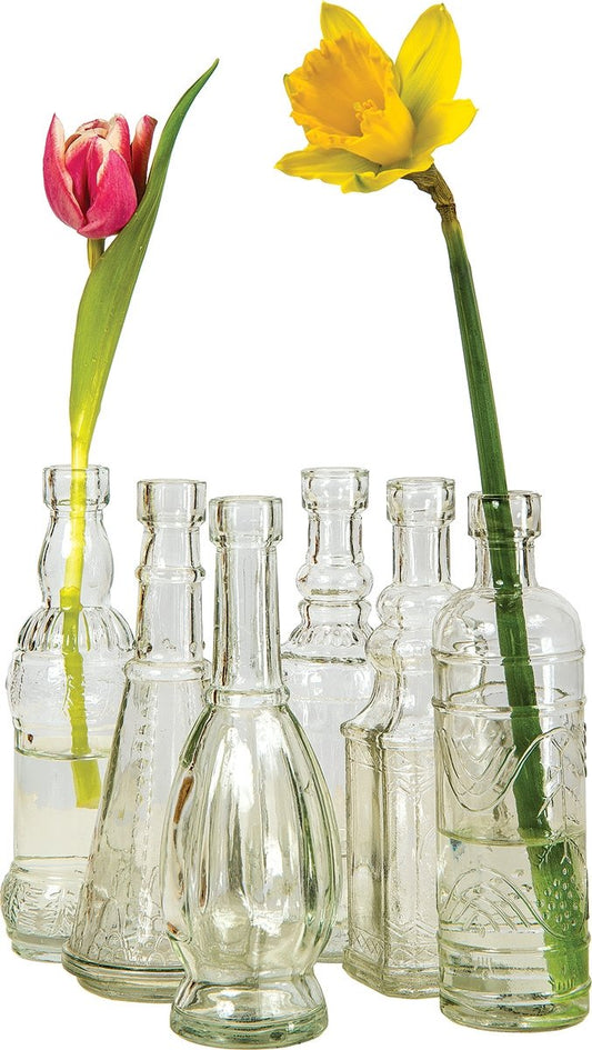 Clear Brooklyn Glass Bottle Set