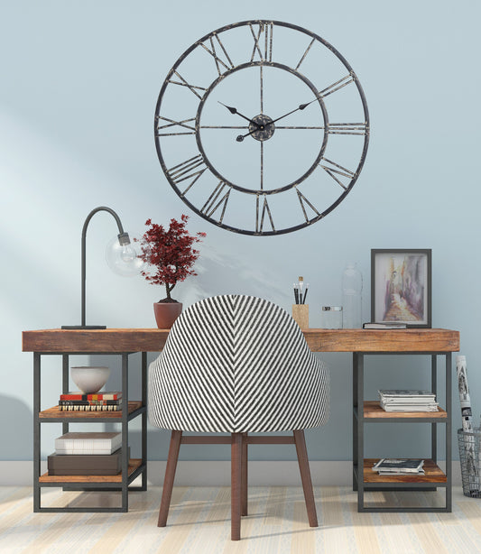 Utopia Alley CL42XX Oversized Roman Round Wall Clock, 27"