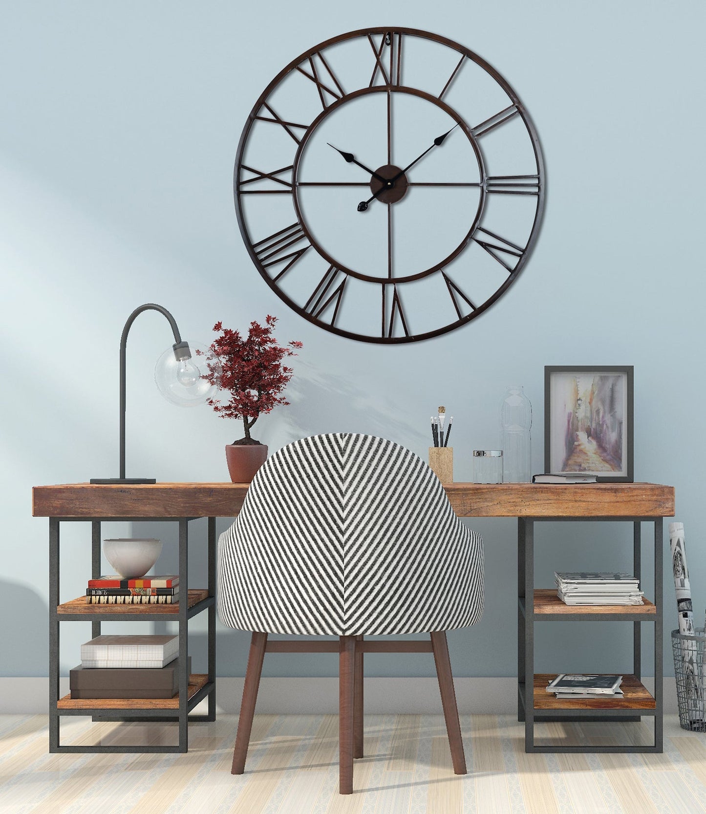 Utopia Alley CL42XX Oversized Roman Round Wall Clock, 27"