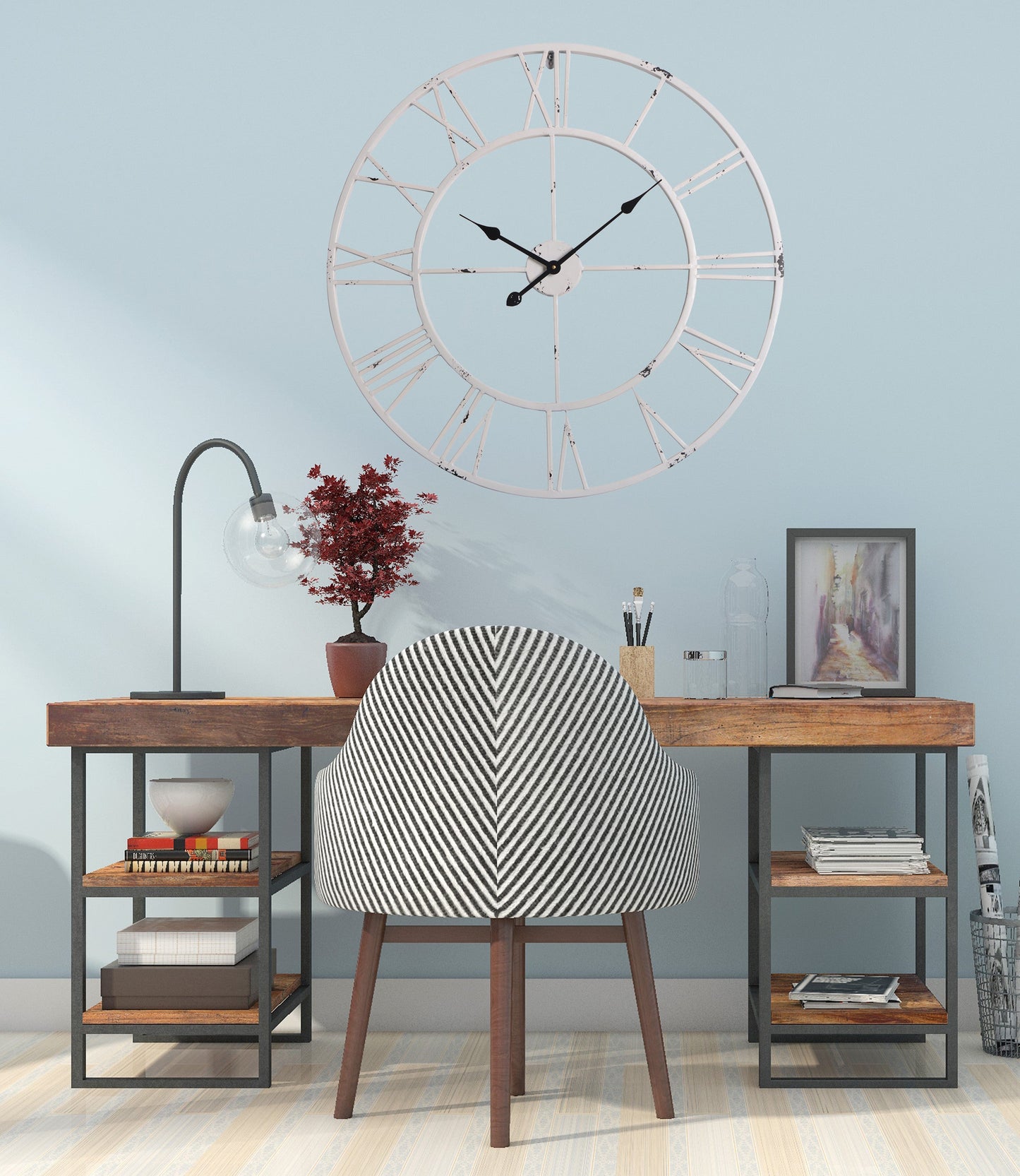 Utopia Alley CL42XX Oversized Roman Round Wall Clock, 27"