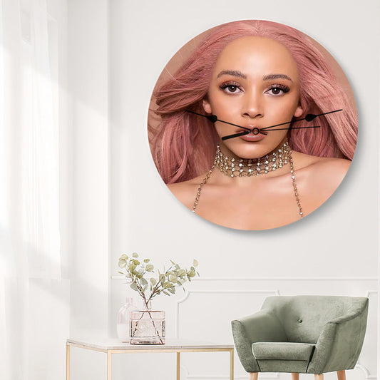 Doja Cat Wall Clock Home Decor Wall Clock Gifts for Doja Cat Fans Amala Wall Clock