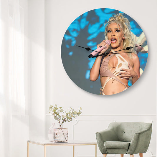 Doja Cat Wall Clock Home Decor Wall Clock Gifts for Doja Cat Fans Austin City Limits Festival Wall Clock