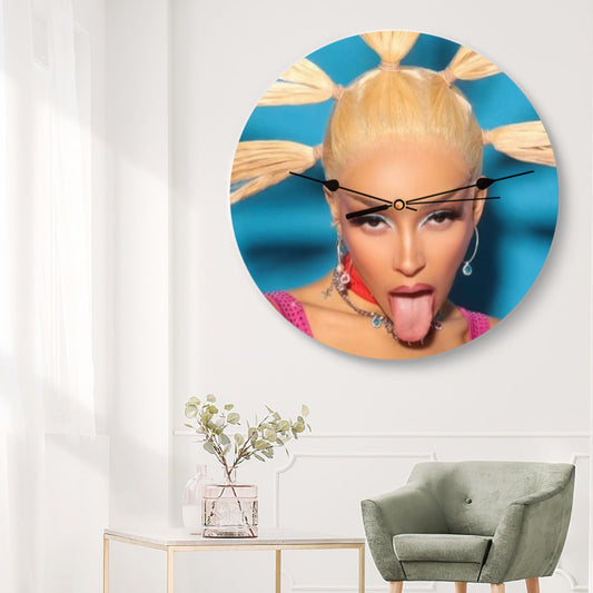 Doja Cat Wall Clock Home Decor Wall Clock Gifts for Doja Cat Fans Funny Face Wall Clock