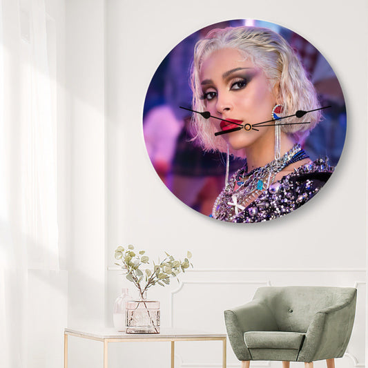 Doja Cat Wall Clock Home Decor Wall Clock Gifts for Doja Cat Fans Grease Wall Clock