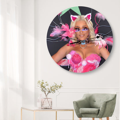 Doja Cat Wall Clock Home Decor Wall Clock Gifts for Doja Cat Fans New Year's Rockin' Eve Wall Clock
