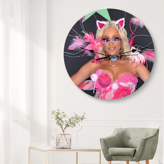 Doja Cat Wall Clock Home Decor Wall Clock Gifts for Doja Cat Fans New Year's Rockin' Eve Wall Clock