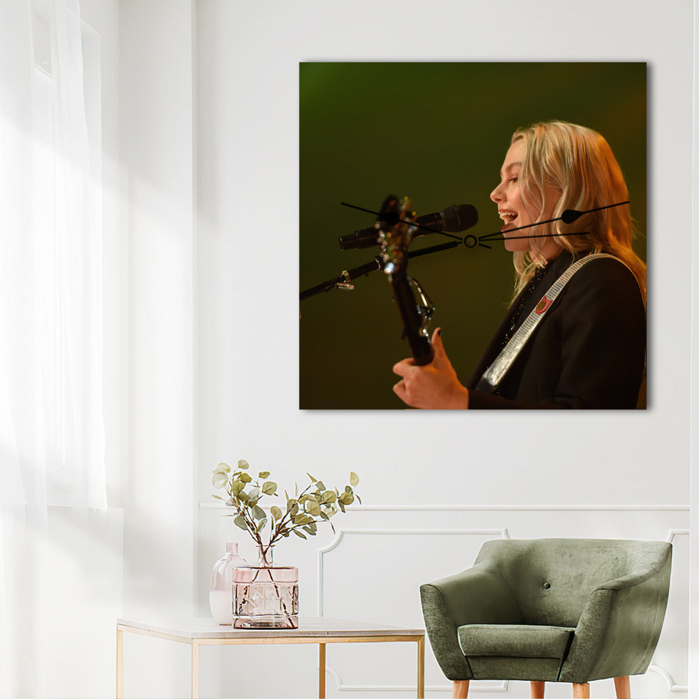 Phoebe Bridgers Wall Clock Home Decor Wall Clock Gifts for Phoebe Bridgers Fans Austin City Limits Wall Clock