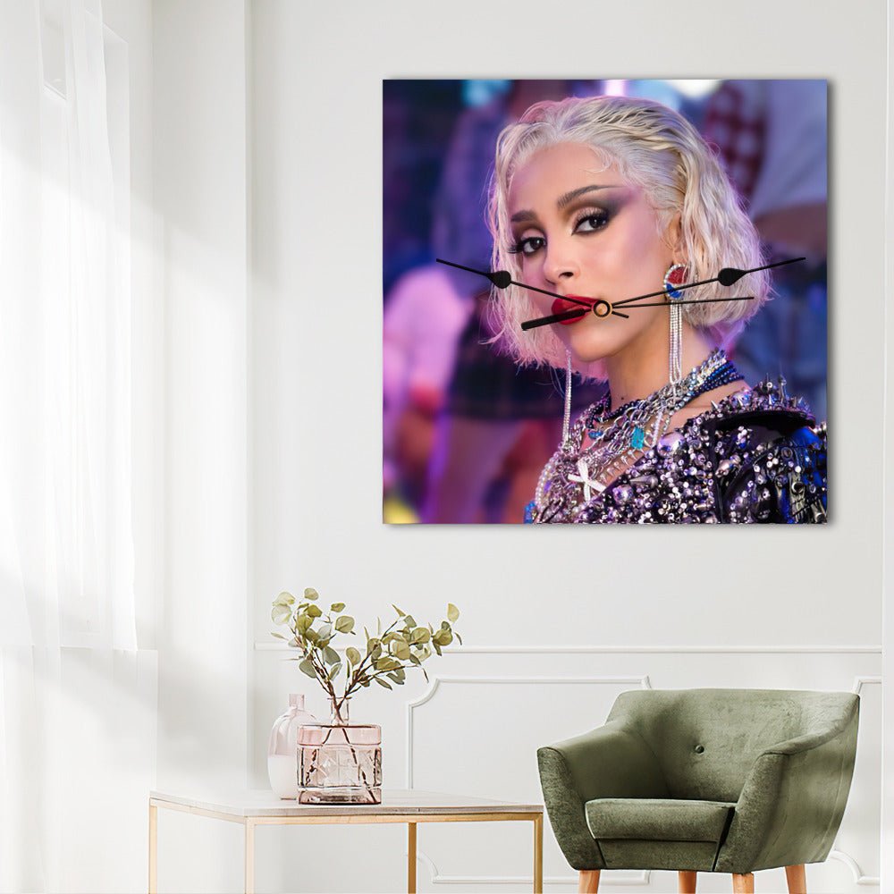 Doja Cat Wall Clock Home Decor Wall Clock Gifts for Doja Cat Fans Grease Wall Clock