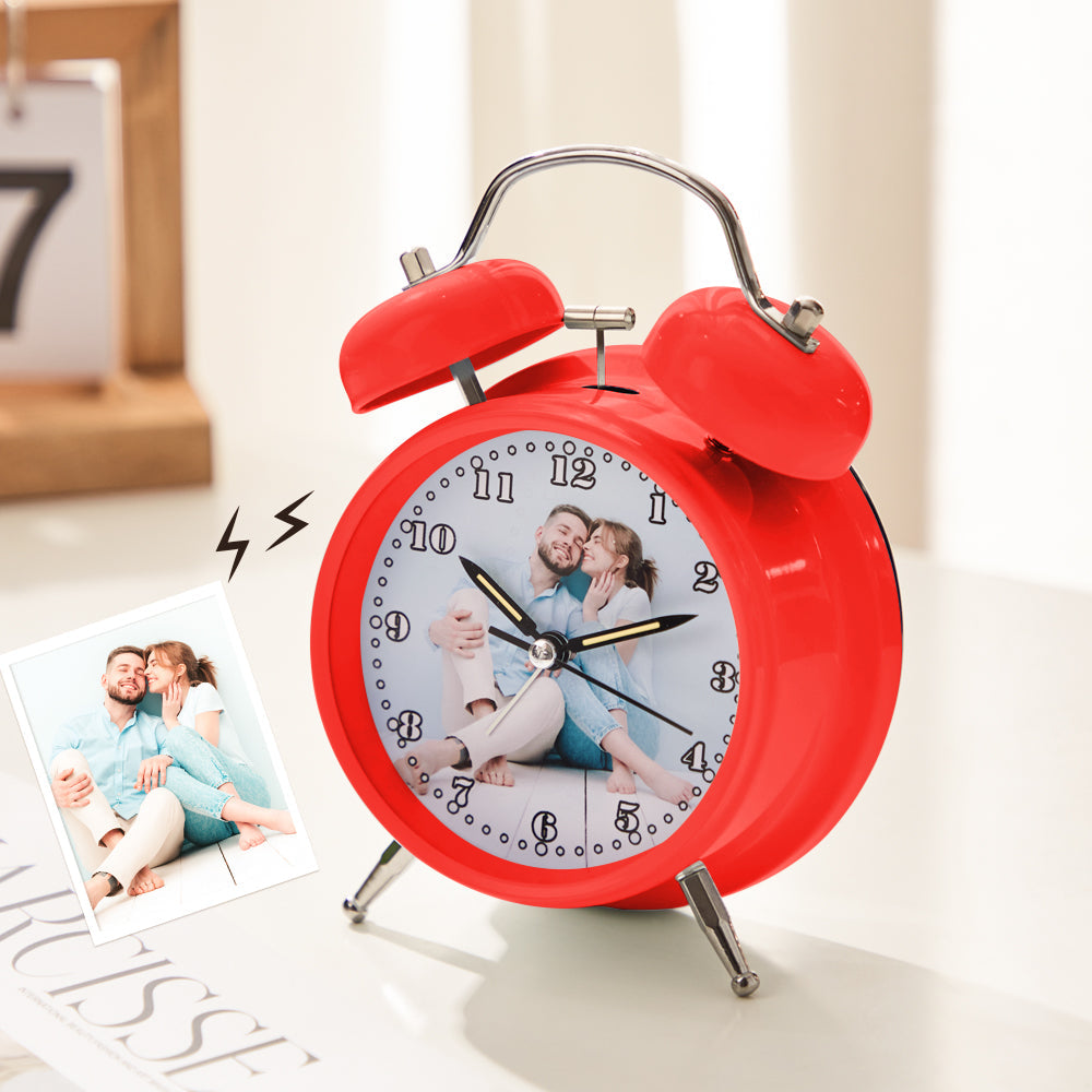 Custom Photo Clock Exquisite Home Stainless Steel Gifts