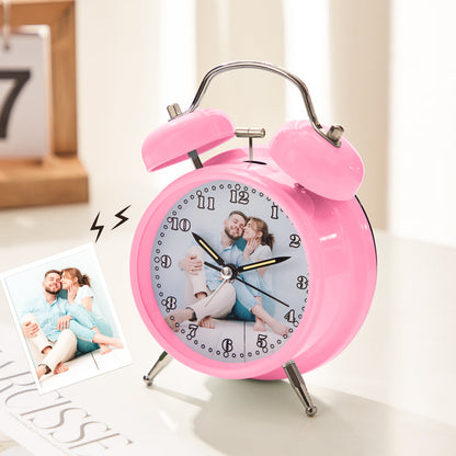 Custom Photo Clock Exquisite Home Stainless Steel Gifts