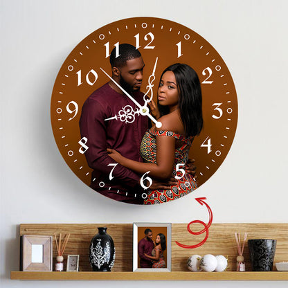Custom Photo Wall Clock Round Clock For Home Keepsake Gift