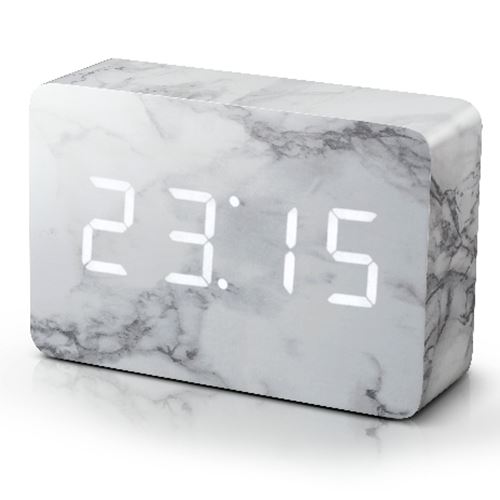 Marble Click Digital Clock by Gingko Clocks Gingko Brick