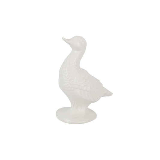 Figural Garden Duck - White