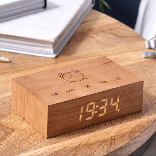 Flip Click Digital Alarm Clock by Gingko Clocks Gingko Cherry