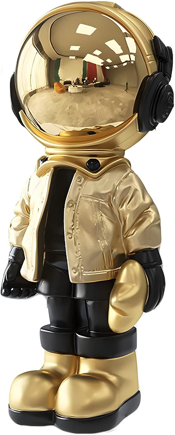 Astronaut Statues Spaceman Sculpture Polyresin Arts Gifts Light Blue Figurine Ornament