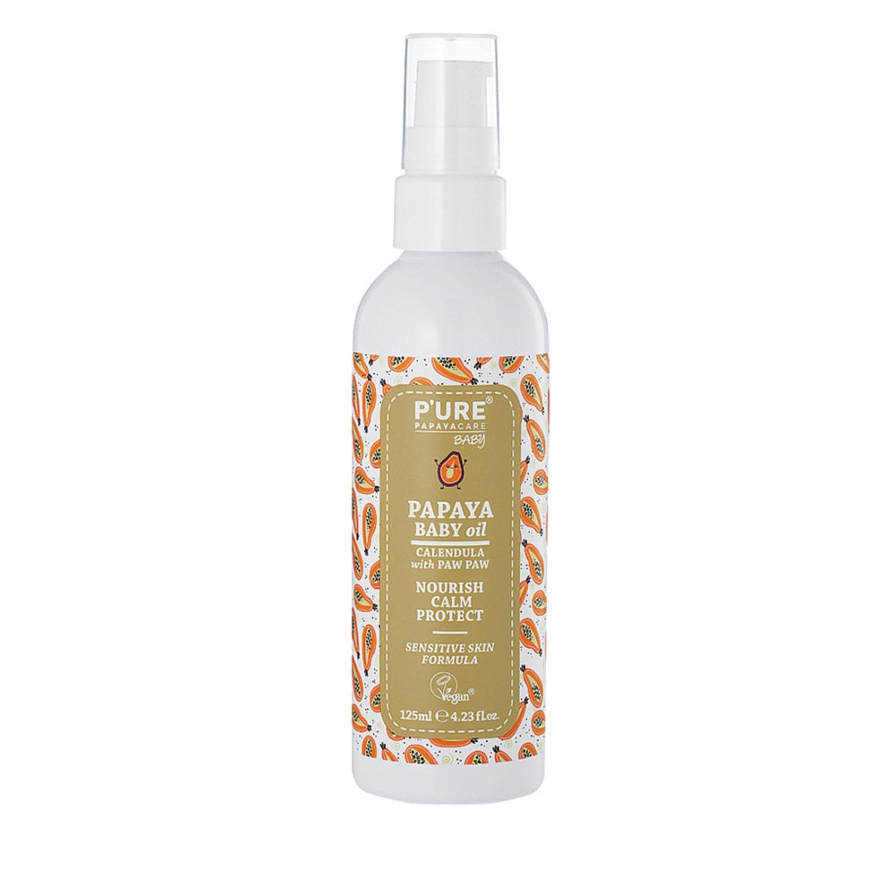 P’URE Papayacare Baby Papaya Baby Oil (Calendula with Paw Paw) 125g