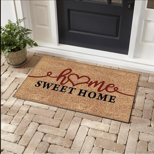 Home Sweet Home Heart Outdoor Coir Door Mat