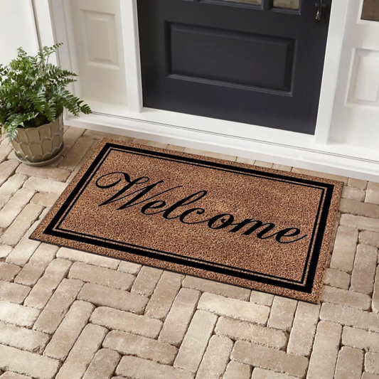 Welcome Box Outdoor Coir Door Mat