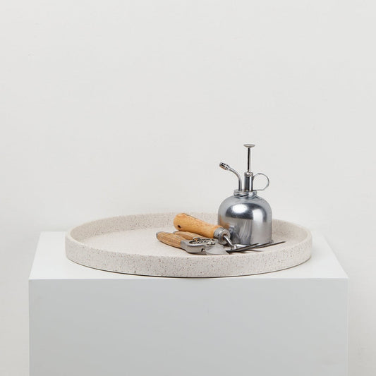Capra Designs: Large Terrazzo Tray in White Speckle