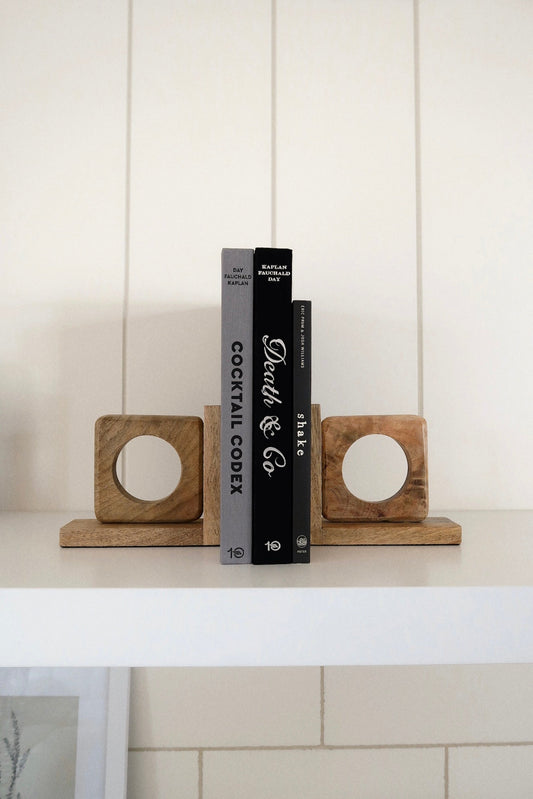 Cade Wood Bookends - Set of 2