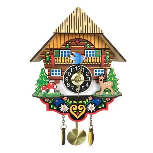 Vintage Wooden Cuckoo Wall Clock Swinging Pendulum - zoter Shop