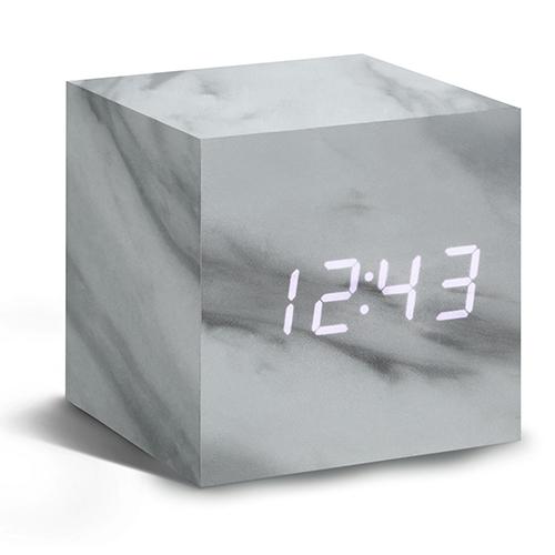 Marble Click Digital Clock by Gingko Clocks Gingko Cube
