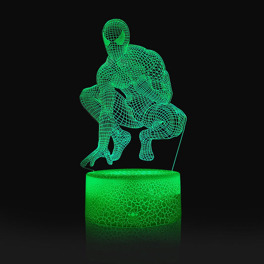 3D Night Light Multi Color Changing Illusion Lamp for Children Kids Girls Boys Animal Fan Gift Birthday.