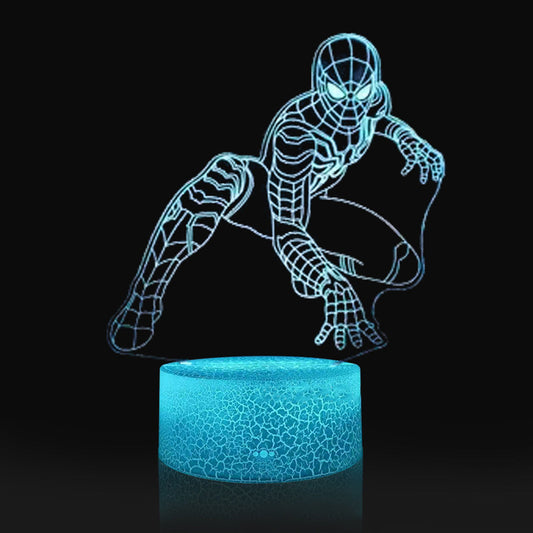 3D Acrylic Avengers Superhero Light Led Light Creative Small Table Neon Desk Lamp Gifts