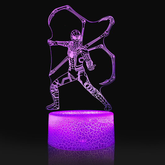 The Avengers Acrylic 3D Led Lamp Night Light Animation Bedroom Decor Birthday Gift Superhero