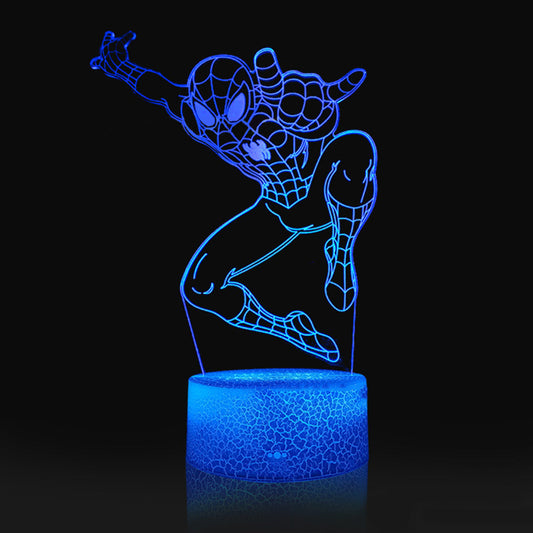 Nightlight 3D Illusion Lamp Visual Bedroom Decoration Led Lamp Changing Marvel Fashion Style Acrylic Gifts for Birthday Wed Kid