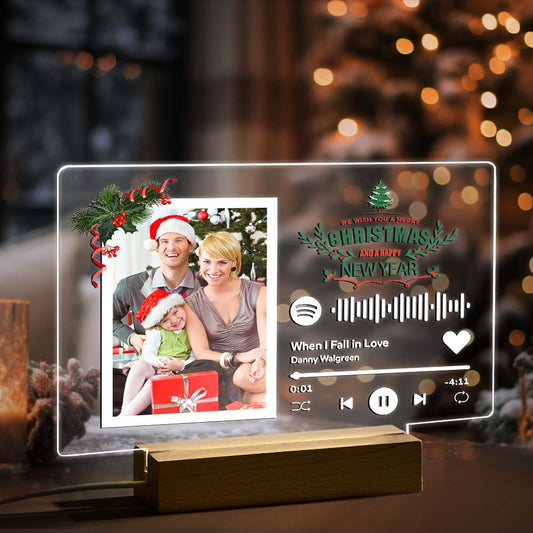 Custom Spotify Code Lamp Personalized Photo Light Night Custom Christmas Gift for Boyfriend