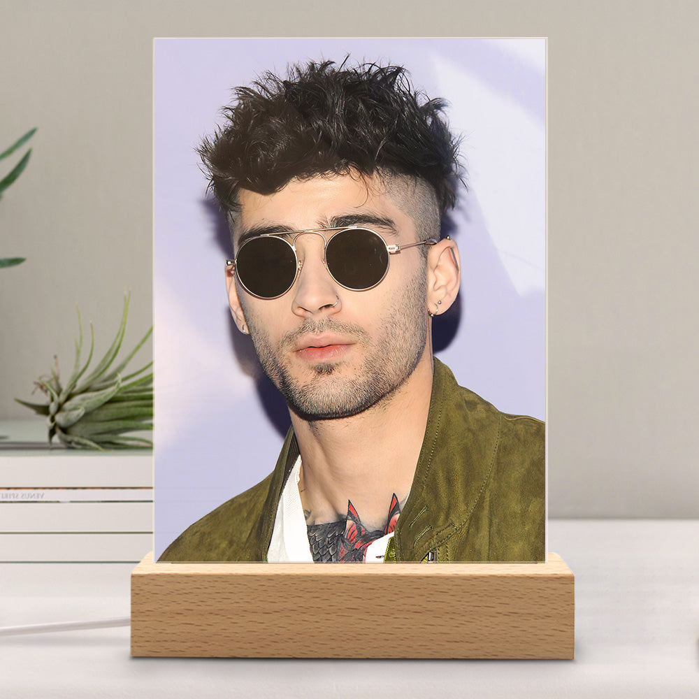 Zayn Malik Lamp Classic Celebrity Night Light Zayn Malik Got a New Face Tattoo by Zayn Malik Lamp