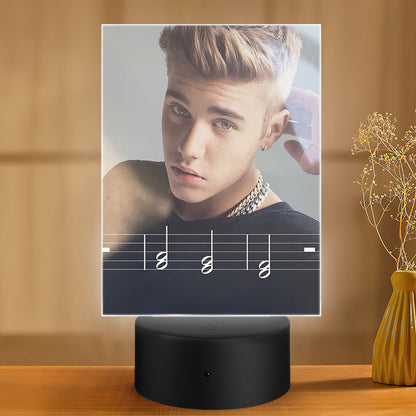 Justin Bieber Lamp Classic Celebrity Night Light Love Yourself by Justin Bieber Lamp