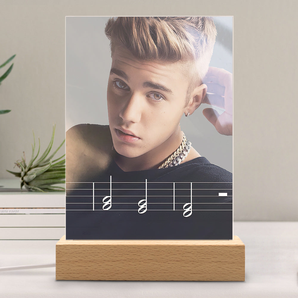 Justin Bieber Lamp Classic Celebrity Night Light Love Yourself by Justin Bieber Lamp
