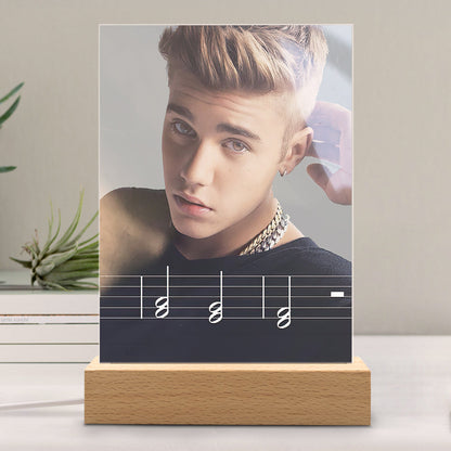 Justin Bieber Lamp Classic Celebrity Night Light Love Yourself by Justin Bieber Lamp