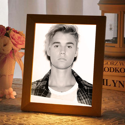 Justin Bieber Lamp Classic Celebrity Night Light Love Yourself with lyrics by Justin Bieber Lamp