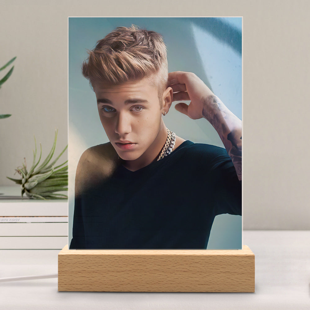Justin Bieber Lamp Classic Celebrity Night Light Evolution of Justin Bieber by Justin Bieber Lamp