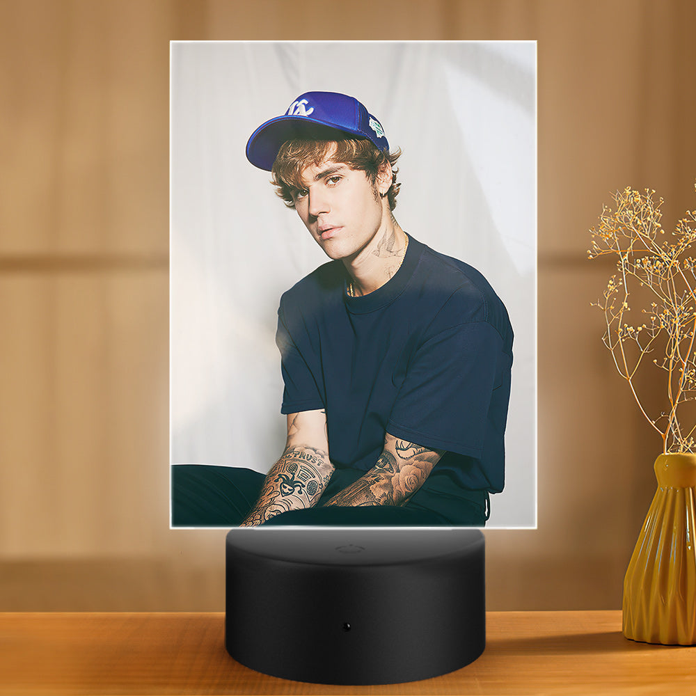 Justin Bieber Lamp Classic Celebrity Night Light Lonely by Justin Bieber Lamp