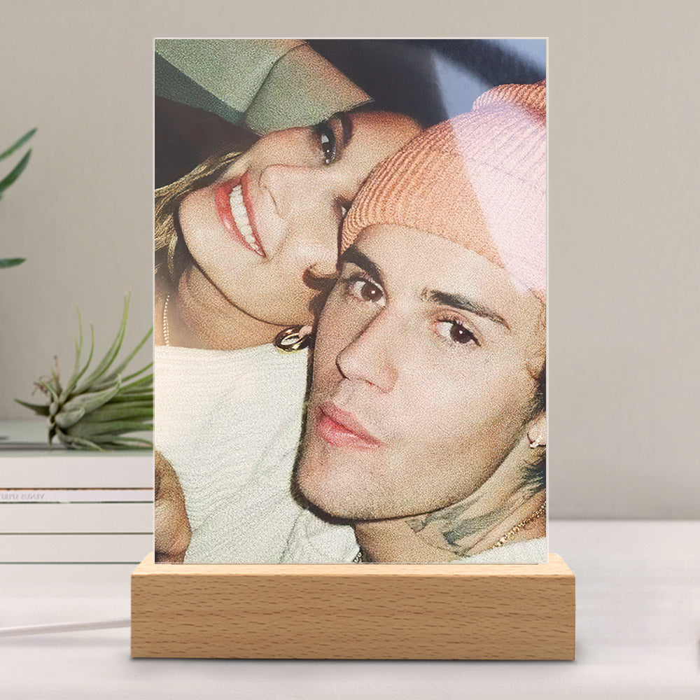 Justin Bieber Lamp Classic Celebrity Night Light Justin Bieber and Hailey by Justin Bieber Lamp