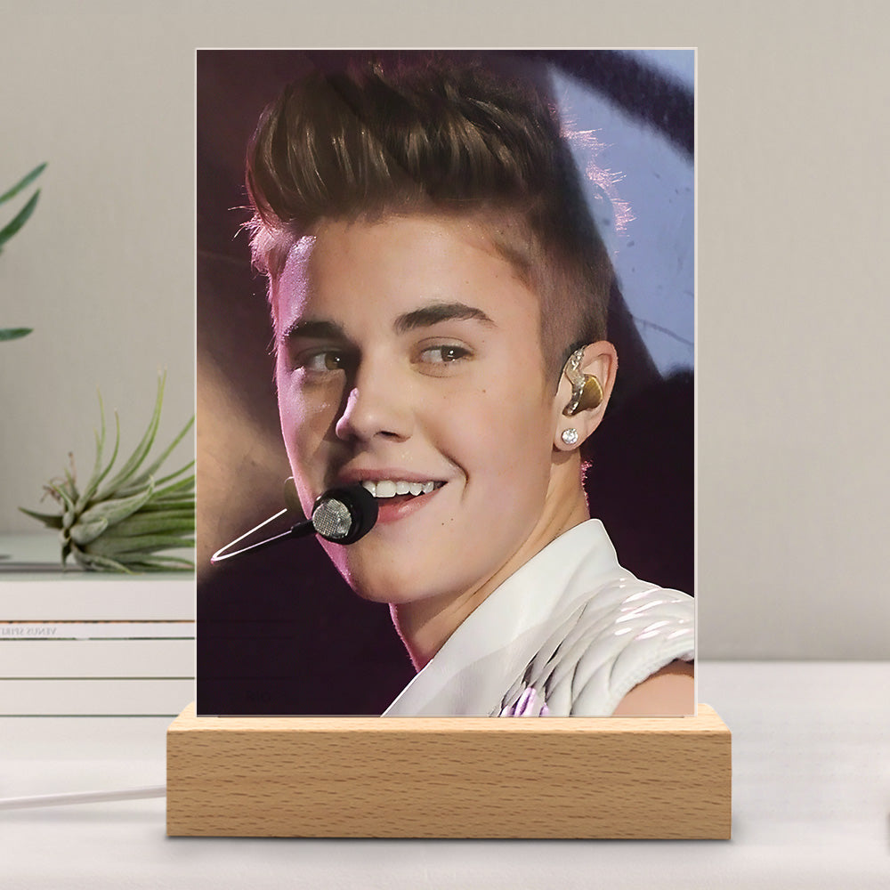 Justin Bieber Lamp Classic Celebrity Night Light Justin Bieber 2013 by Justin Bieber Lamp