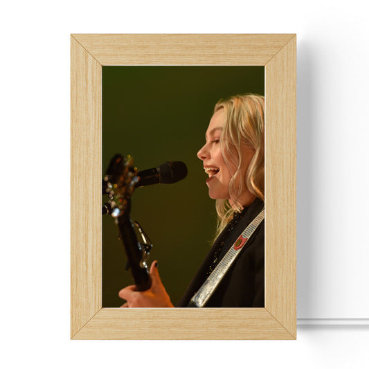 Phoebe Bridgers Lamp Classic Celebrity Night Light Austin City Limits by Phoebe Bridgers Lamp with Wooden Frame