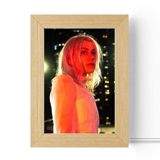 Phoebe Bridgers Lamp Classic Celebrity Night Light Graceland Too by Phoebe Bridgers Lamp with Wooden Frame