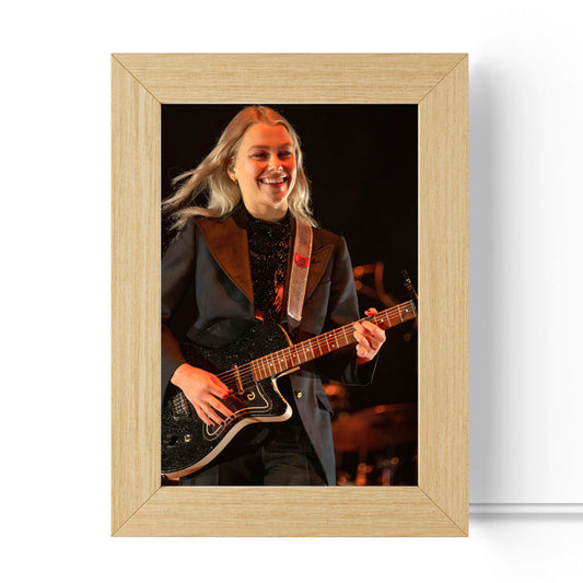 Phoebe Bridgers Lamp Classic Celebrity Night Light Live Show by Phoebe Bridgers Lamp with Wooden Frame
