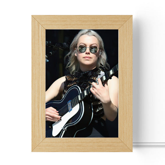 Phoebe Bridgers Lamp Classic Celebrity Night Light Mr Brightside by Phoebe Bridgers Lamp with Wooden Frame
