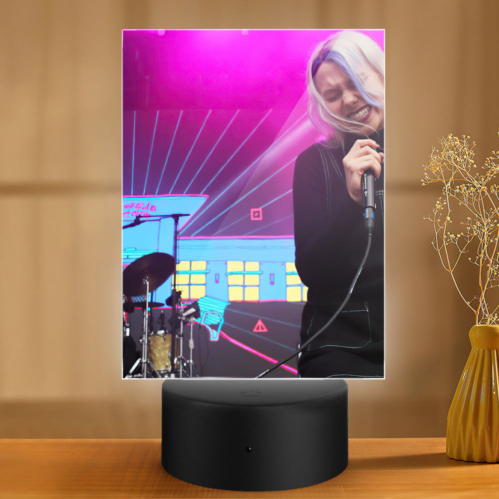 Phoebe Bridgers Lamp Classic Celebrity Night Light Punisher by Phoebe Bridgers Lamp with Plastic Base