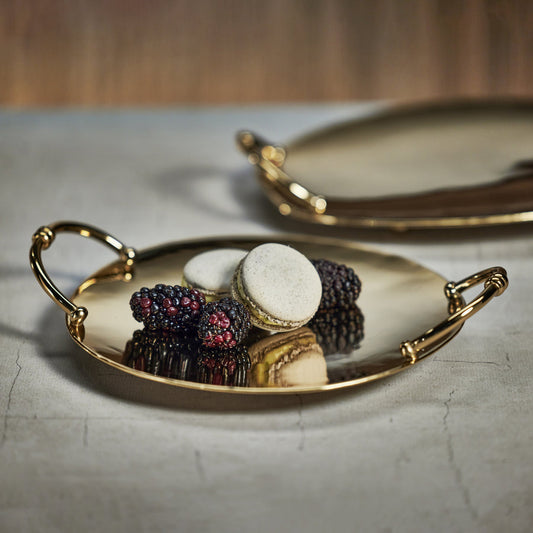 Alessia Round Serving Tray - Gold