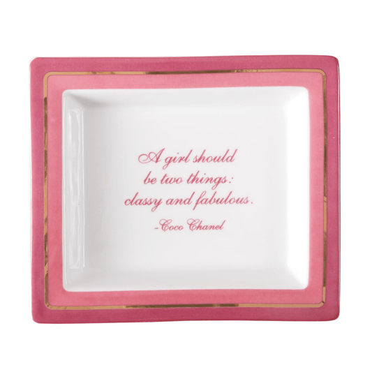"A Girl Should be Two Things: Classy and Fabulous" Decorative Tray