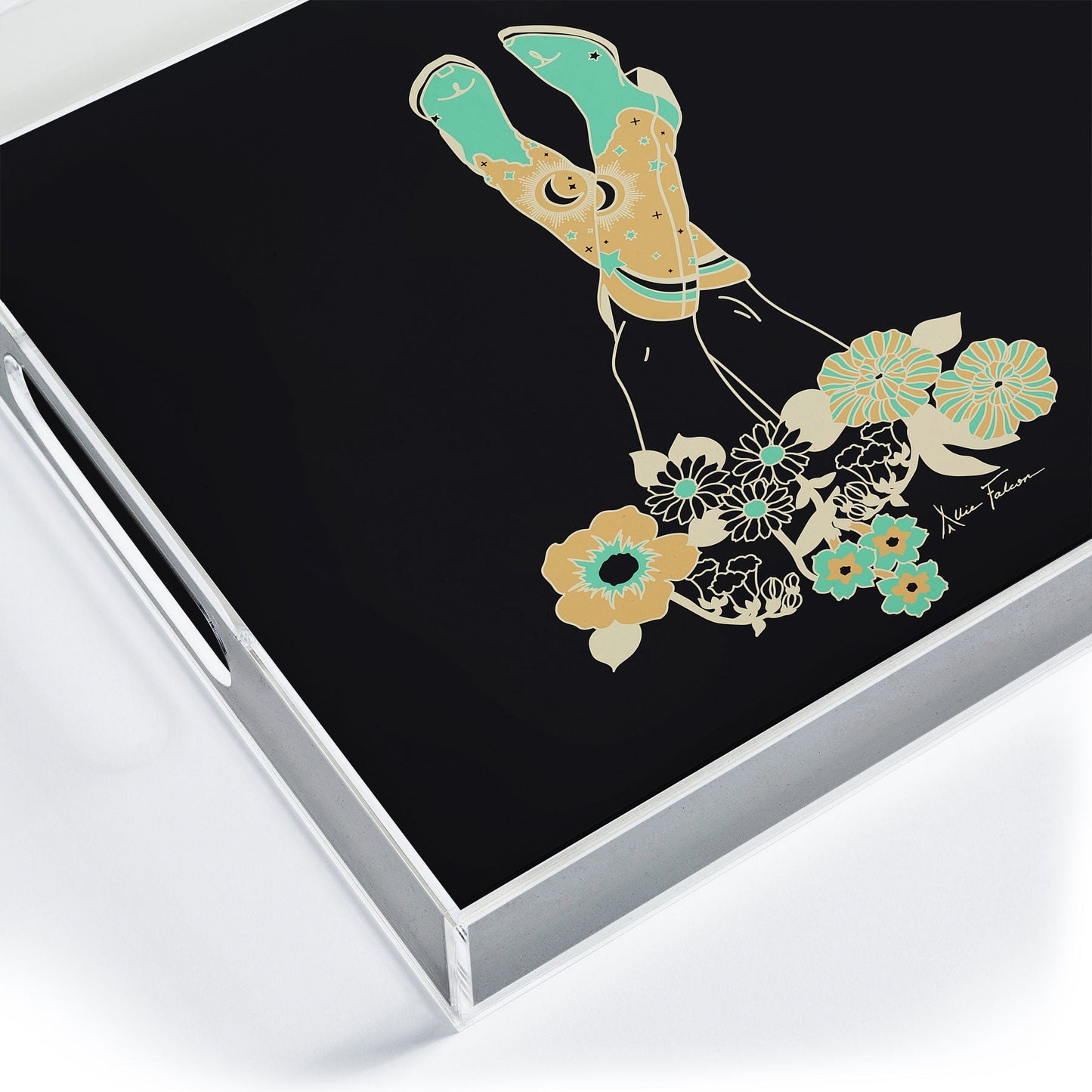 Love Stoned Cowboy Boots Acrylic Tray (DS) DD